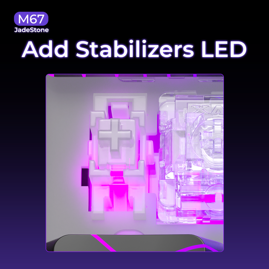 XVX M67 JadeStone Stellar White VIA Tri-Mode Mechanical Keyboard with IMD-Tech Keycaps